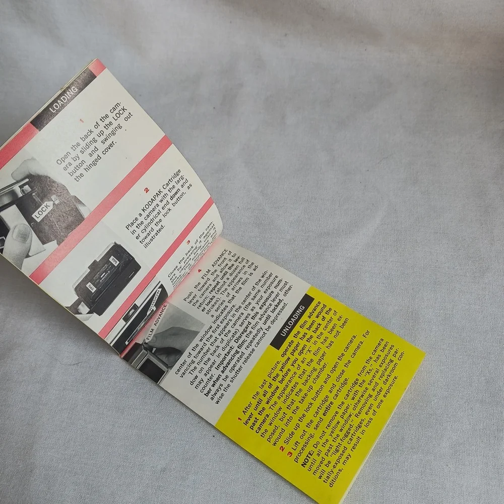 Kodak Instamatic 104 Camera Instruction Manual Vintage